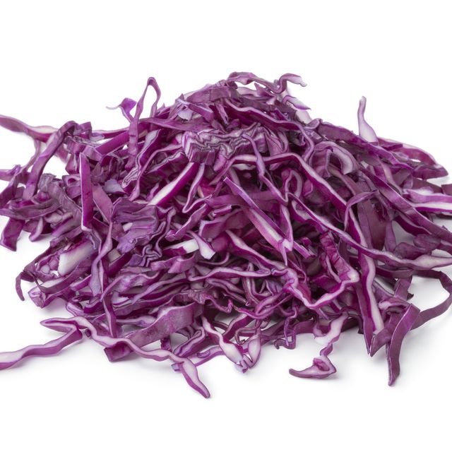 fresh shredded raw red cabbage