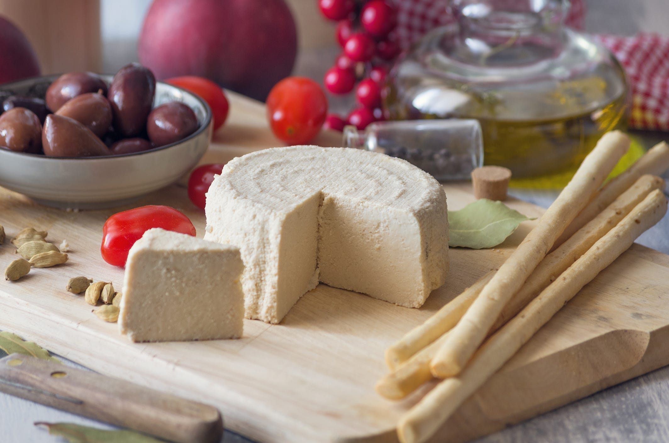 fresh vegan soy cheese