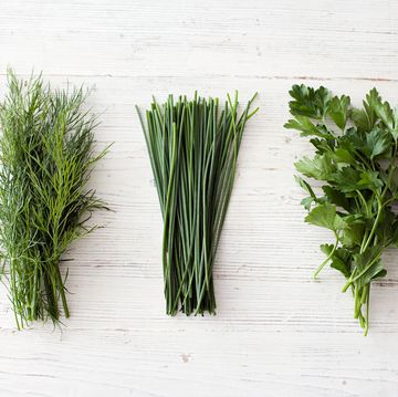 freshly cut dill, chives and flat leaf parsley