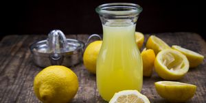 Freshly squeezed lemon juice, organic lemons, lemon squeezer