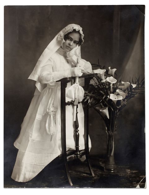 Frida when she received her First Communion, 1920. Photograph. © Frida Kahlo & Diego Rivera Archives. Bank of Mexico, Fiduciary in the Diego Rivera and Frida Kahlo Museum Trust