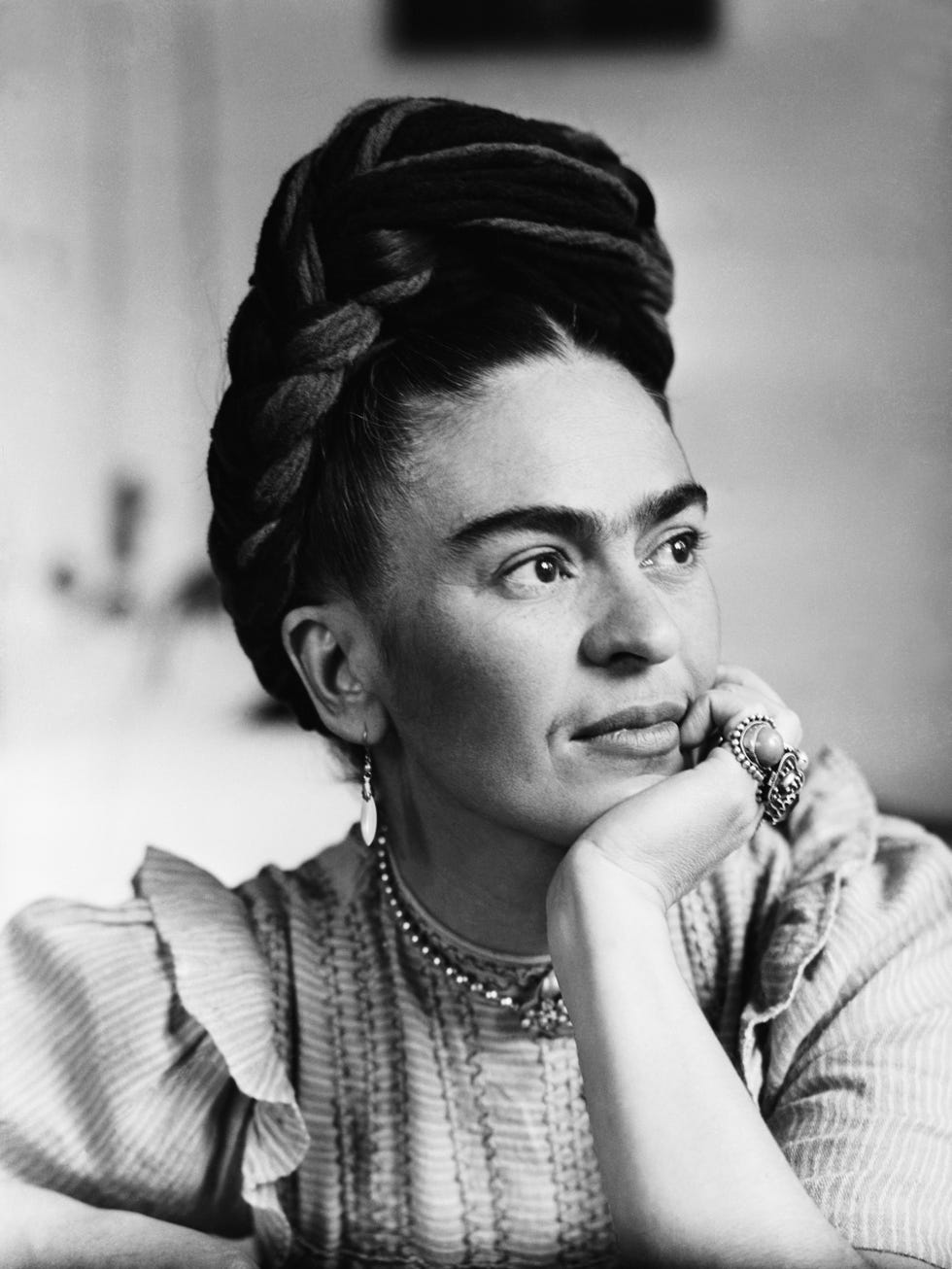 portrait of frida kahlo 1910 1954, mexican painter, wife of diego rivera