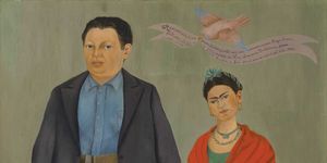 frida kahlo’s frieda and diego rivera,1931, painted during the couple’s first trip to san francisco