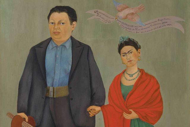 frida kahlo’s frieda and diego rivera,1931, painted during the couple’s first trip to san francisco