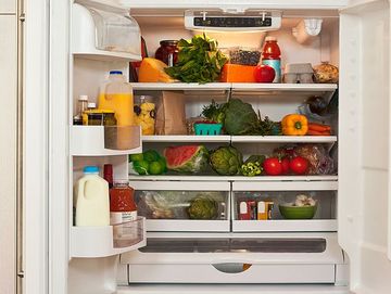Refrigerator, Major appliance, Shelf, Home appliance, Kitchen appliance, Furniture, Room, Shelving, Drawer, Home accessories, 