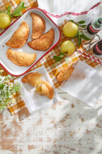 fried apple hand pies on a table