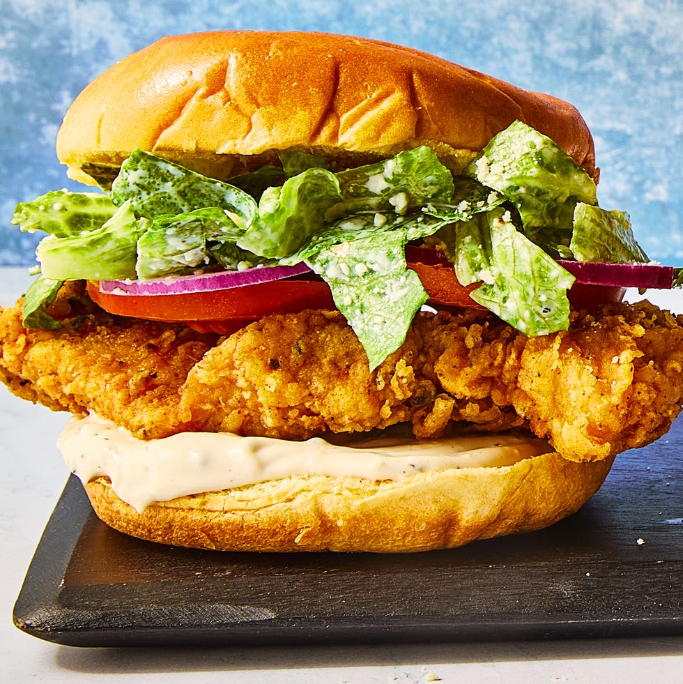 fried chicken caesar sandwich
