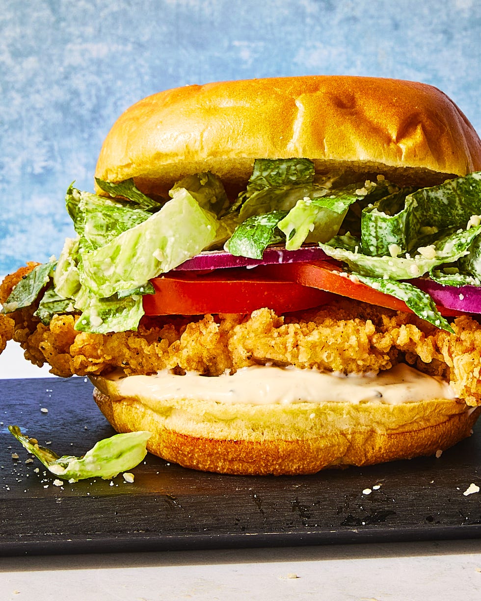 fried chicken caesar sandwich