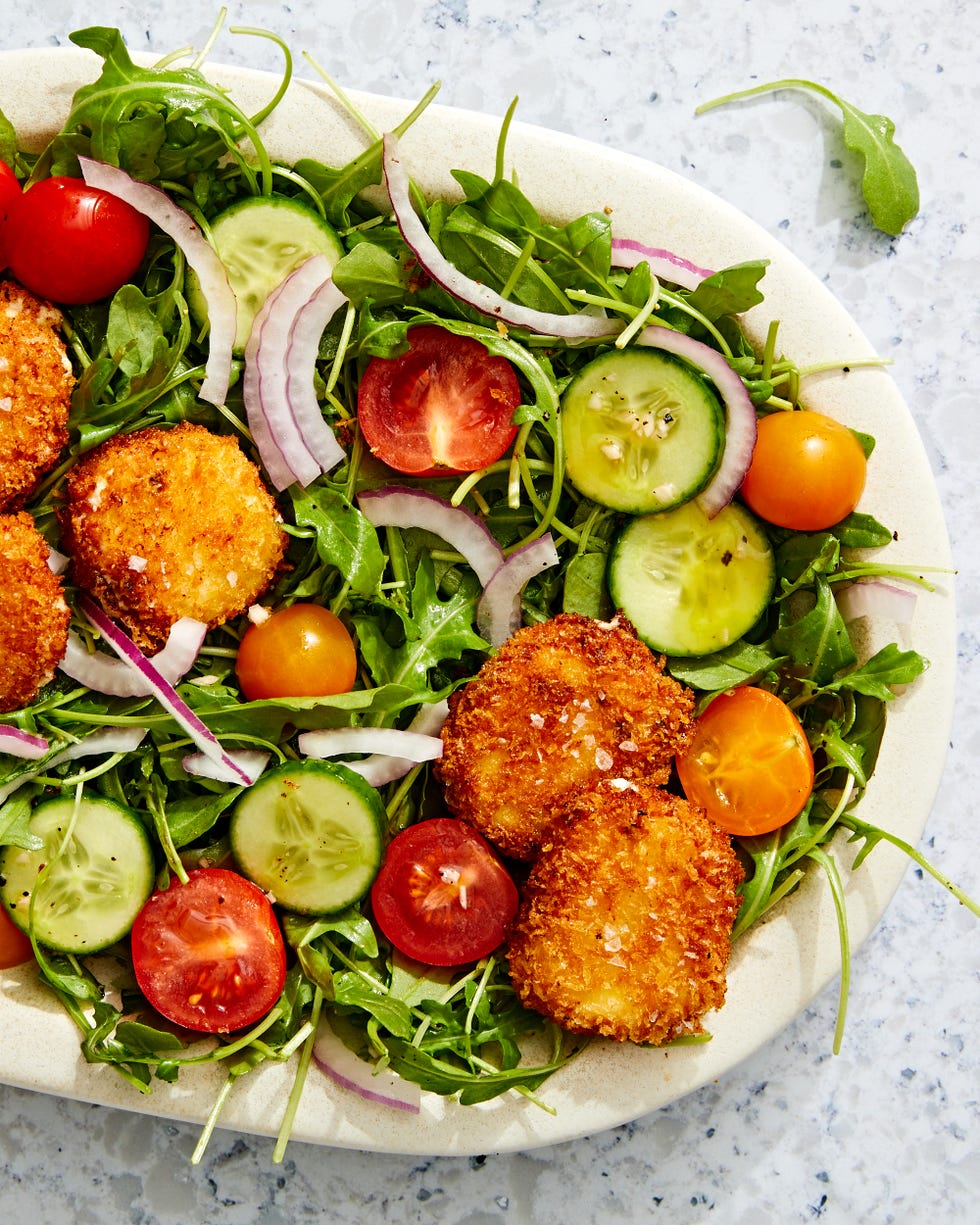 fried goat cheese salad