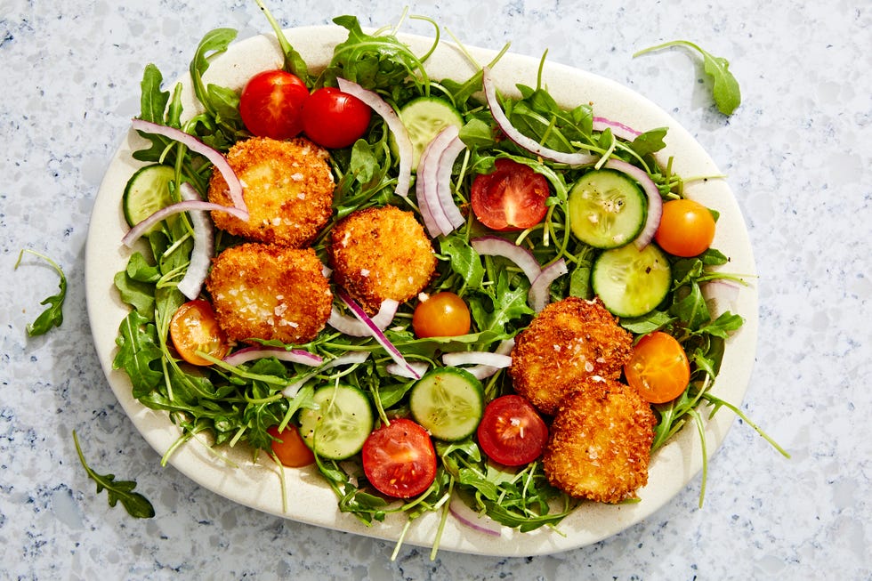 fried goat cheese salad