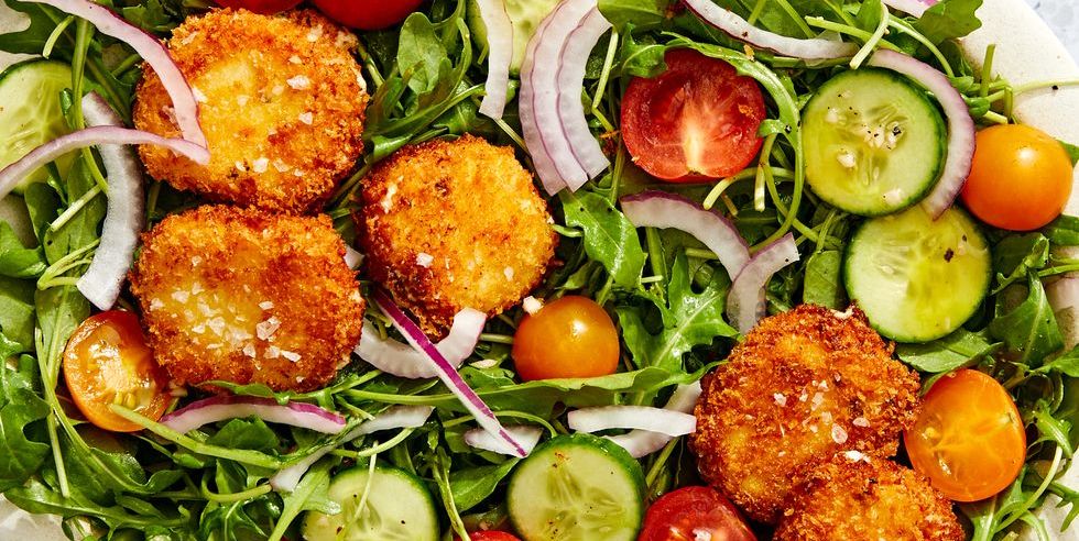 fried goat cheese salad