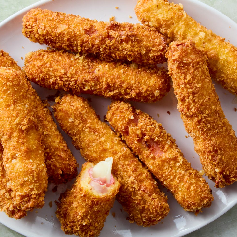 fried ham and cheese mozzarella sticks