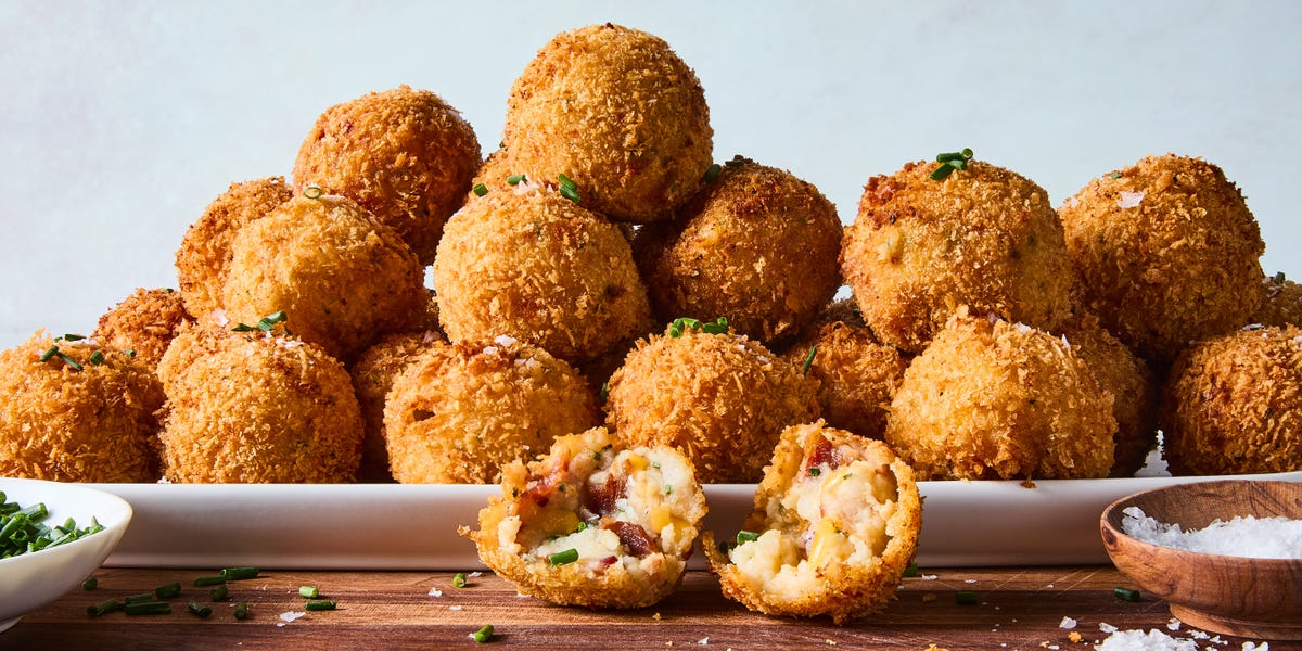 Fried Mashed Potato Balls fried balls filled with leftover mashed potatoes