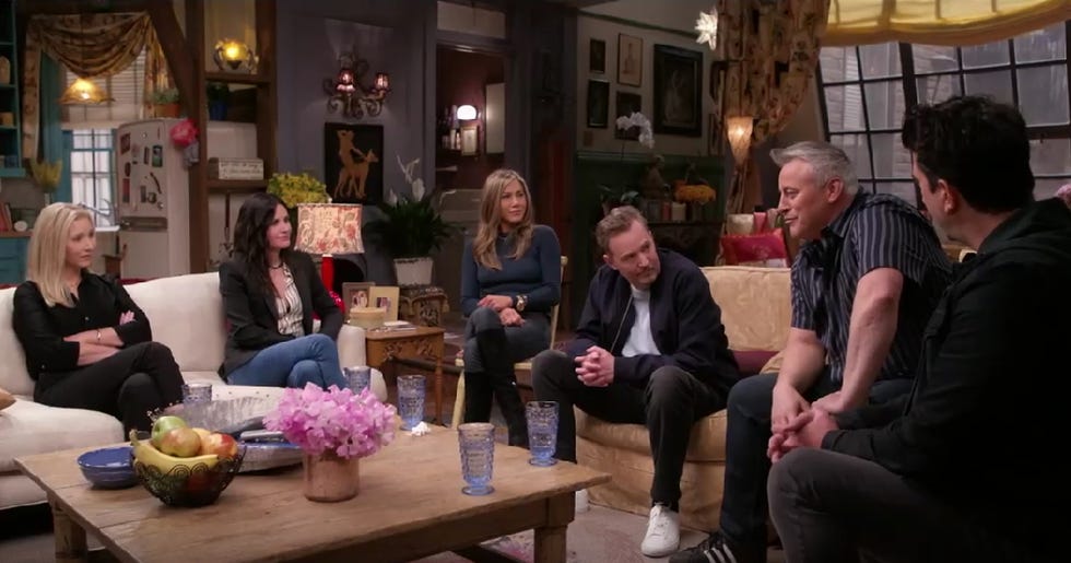 friends reunion, lisa kudrow, jennifer aniston, courteney cox, matt leblanc, david schwimmer, matthew perry