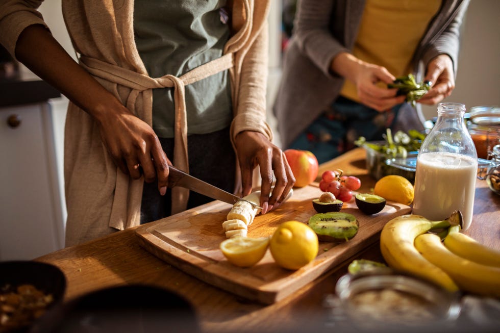 friends making a healthy meal