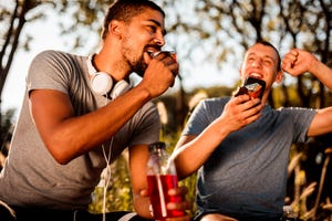 friends resting after exercise