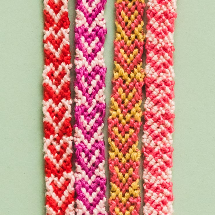 heart friendship bracelet pattern