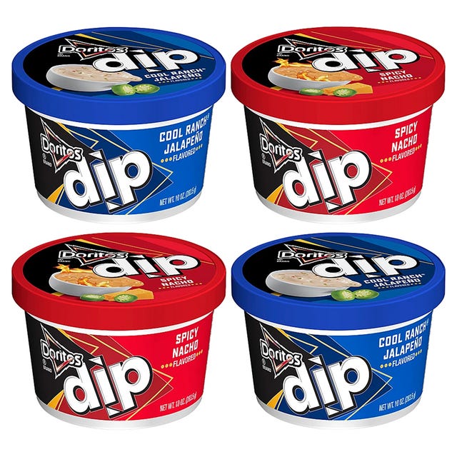 frito lay doritos dip cool ranch jalapeno and spicy nacho