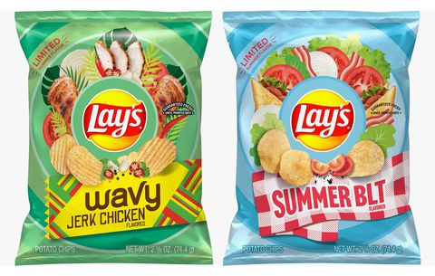frito lay lay's wavy jerk chicken and summer blt chips