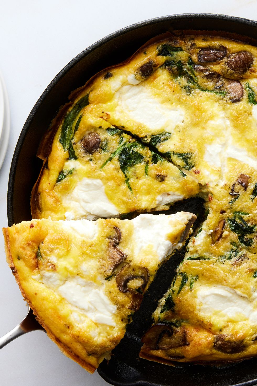 frittata with spinach mushrooms and ricotta