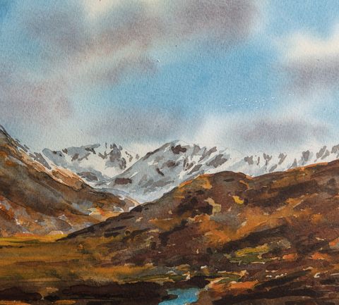 from the haughs, glen callater, towards tolmount by hrh the prince of wales