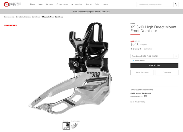 This Is How the Front Derailleur Dies: Ninety Percent Off