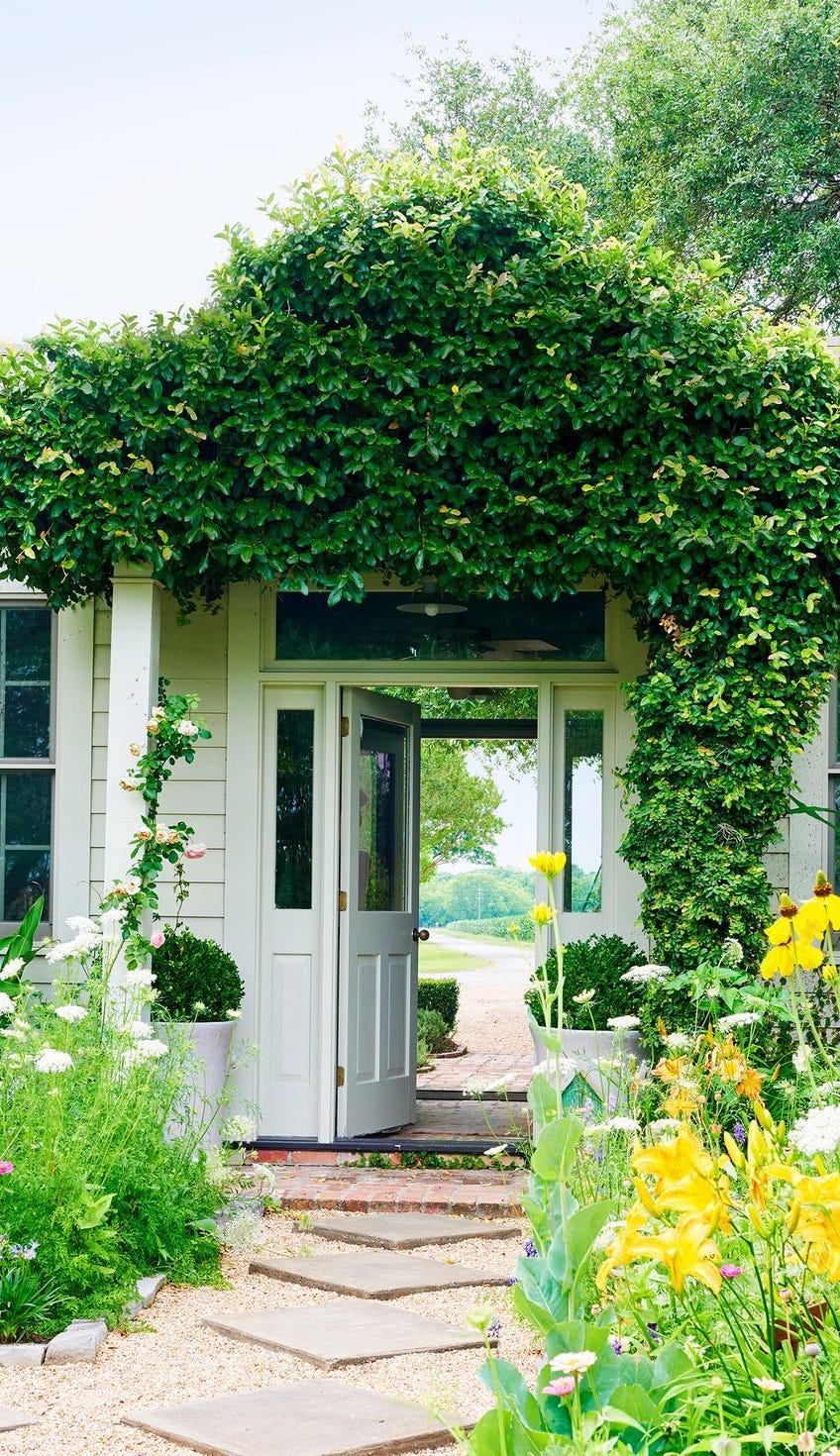 front porch with walkthrough breezeway