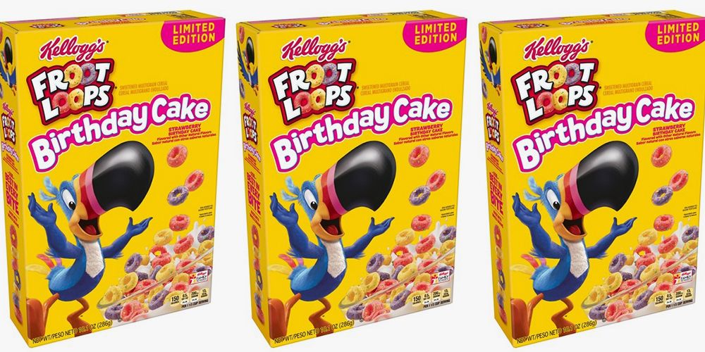 Kellogg's LIMITED EDITION: Froot Loops Birthday Cake Cereal (286g