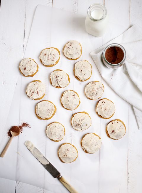 soft pumpkin cookies with brown sugar frosting
