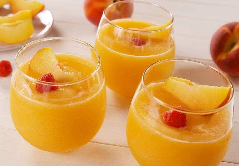 frozen peach bellinis