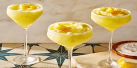 frozen limoncello cocktail with a lemon peel