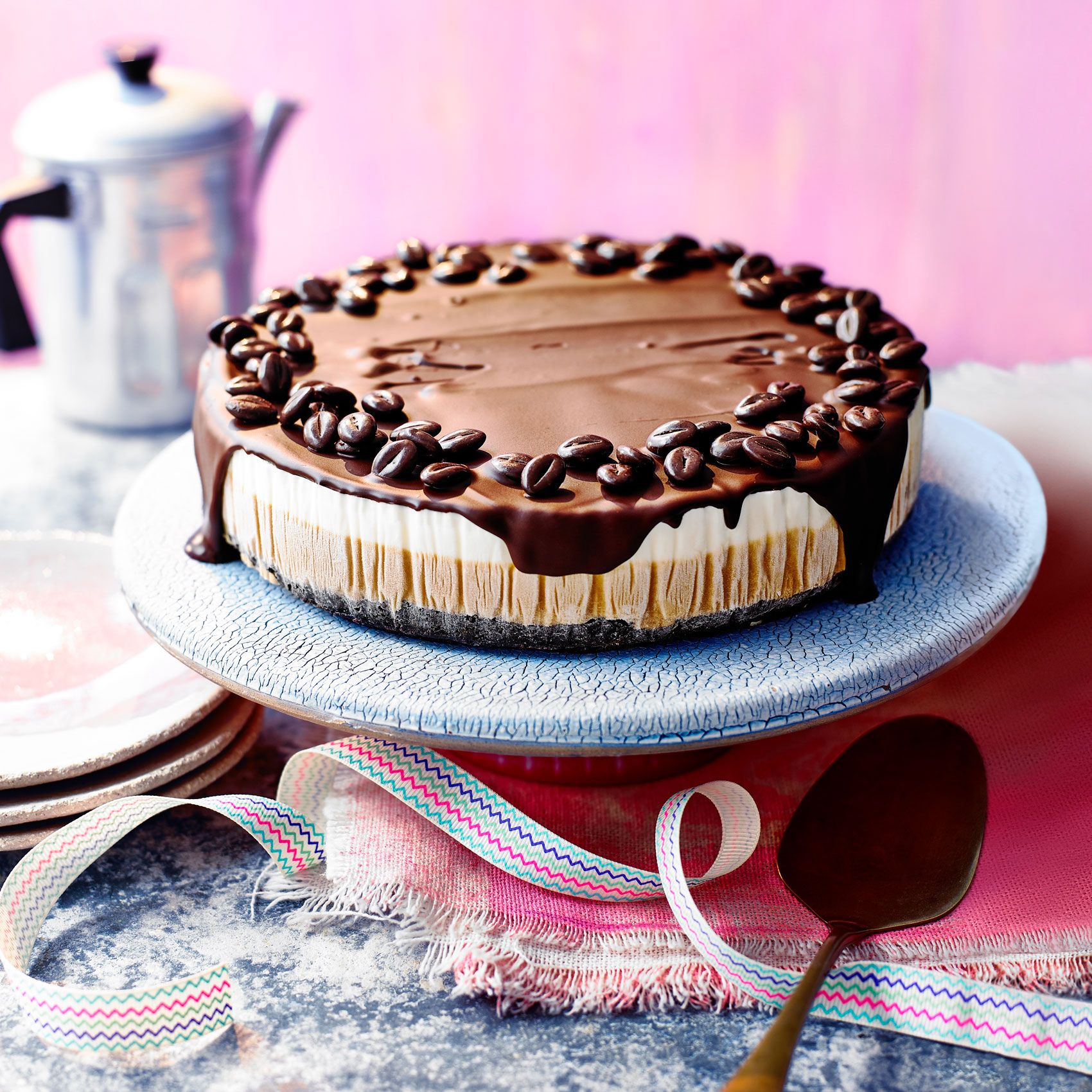 Frozen Hot Chocolate Cheesecake - Chelsea's Messy Apron