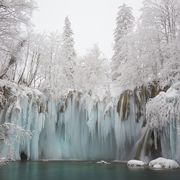frozen waterfalls