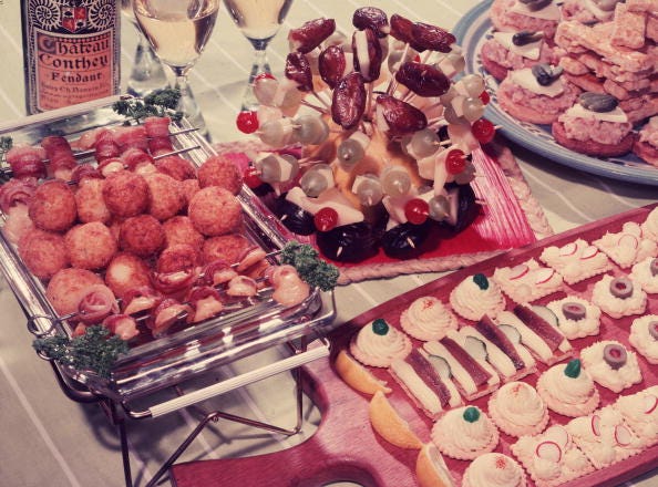 entertaining more than 50 years ago   appetizers