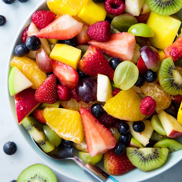 vibrant mixed fruit salad featuring a variety of fresh fruits