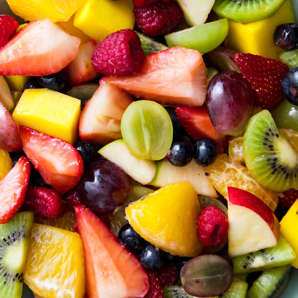 fruit salad with a honey citrus dressing