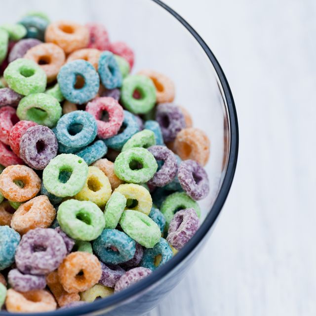 fruity cereal close up