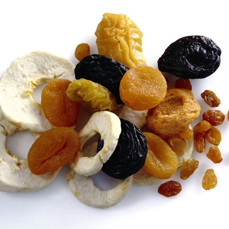 fruta deshidratada