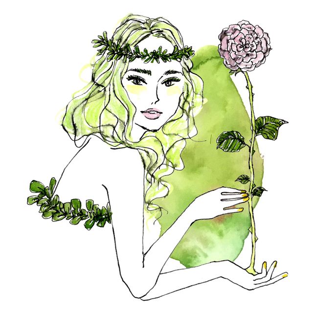 Green, Illustration, Plant, Line art, Fashion illustration, Fictional character, Clip art, Drawing, Art, 