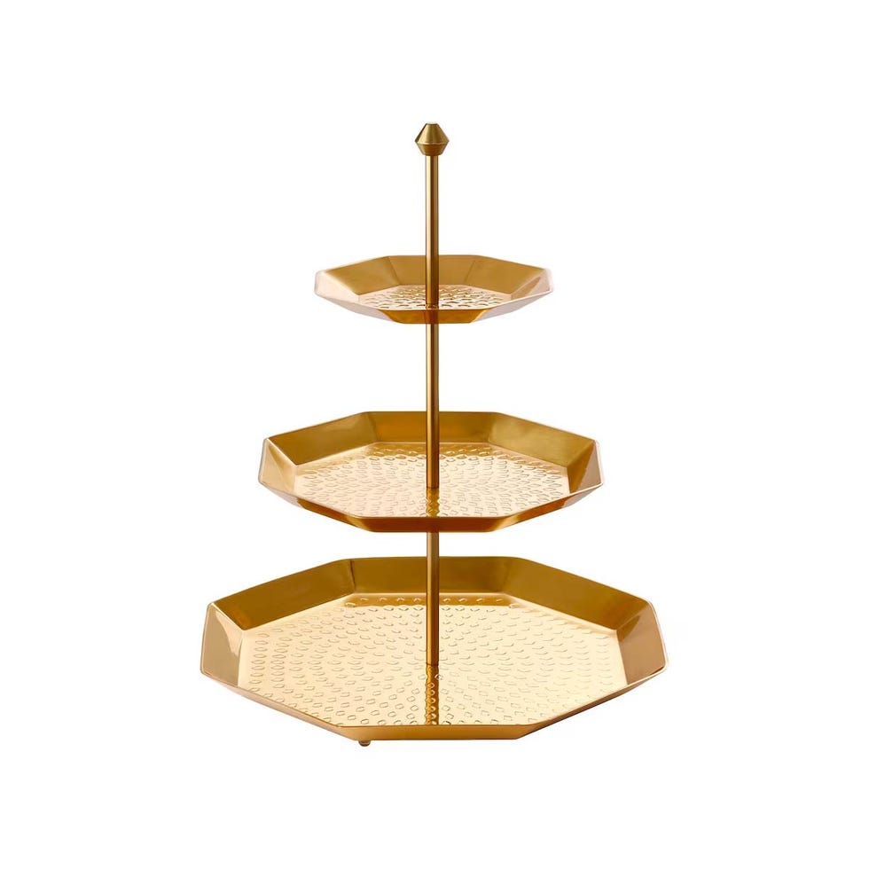 fuente de servir de 3 platos gokvällå en dorado