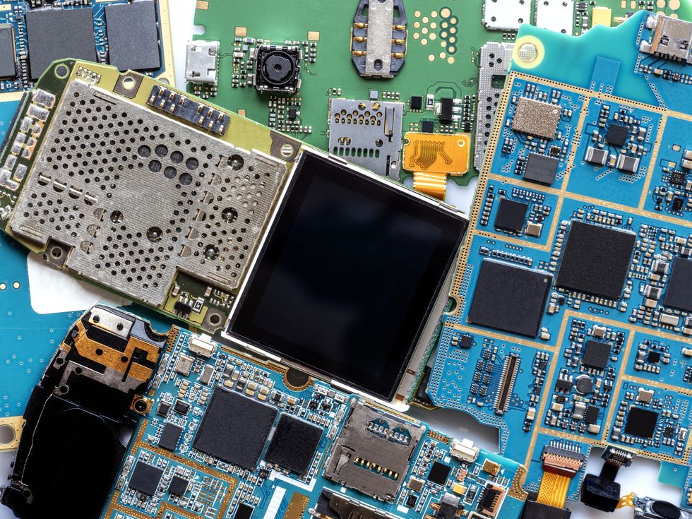 full frame of mobile phone circuit boards to be recycled