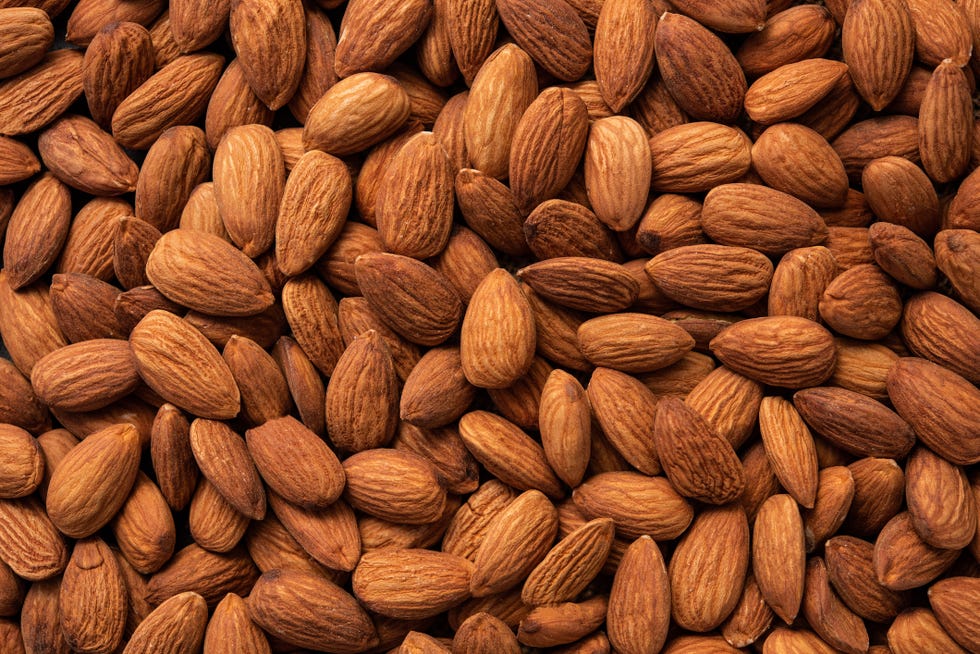 full frame shot of almonds