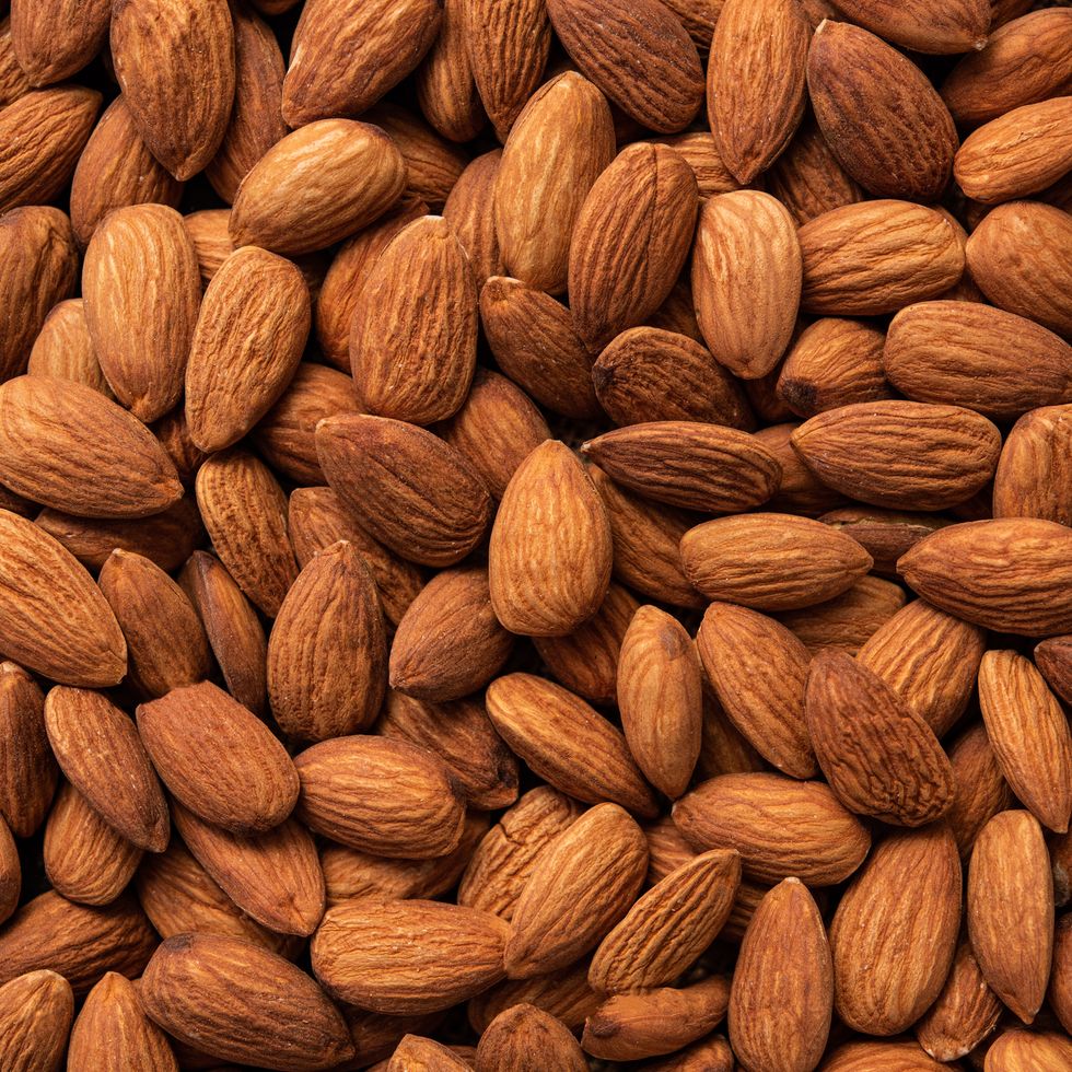 full frame shot of almonds
