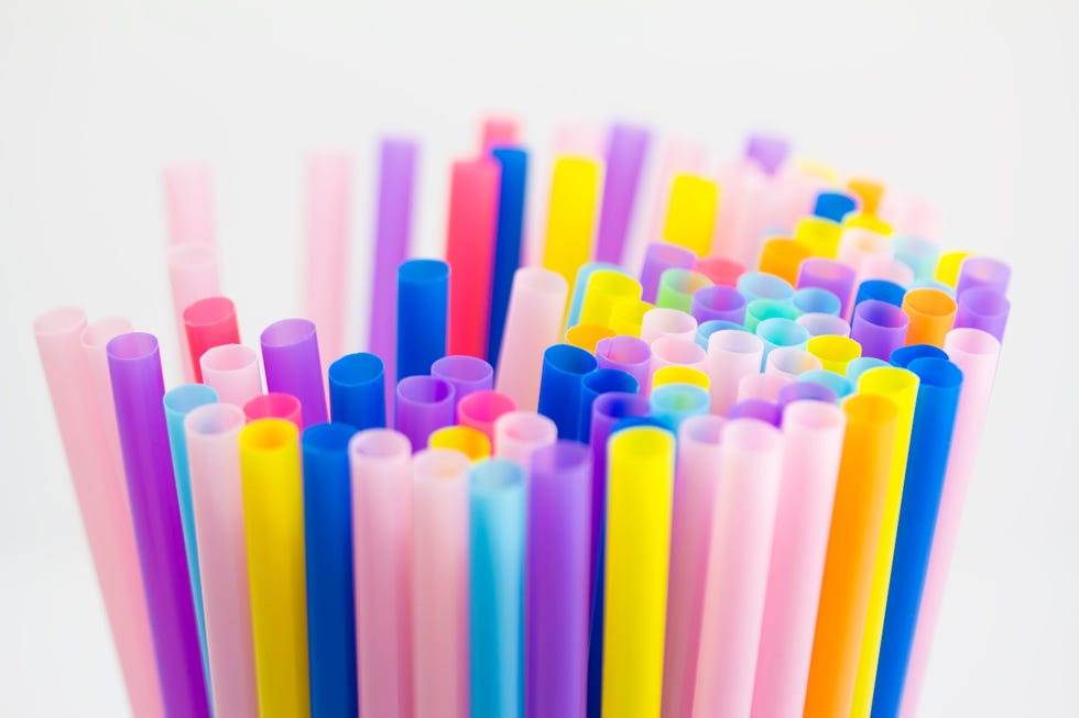 Full Frame Shot Of Colorful Drinking Straws
