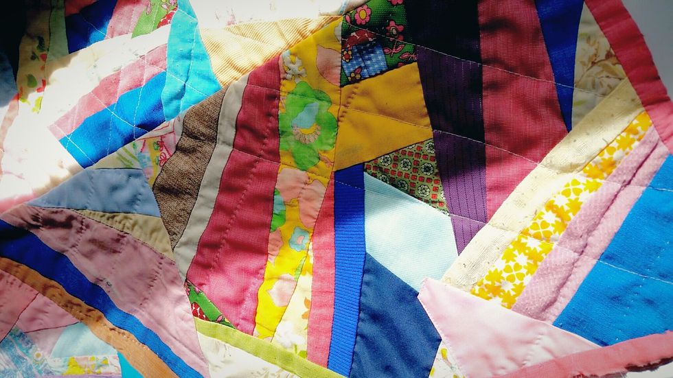 full frame shot of colorful quilt