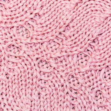 full frame shot of pink knitted fabric