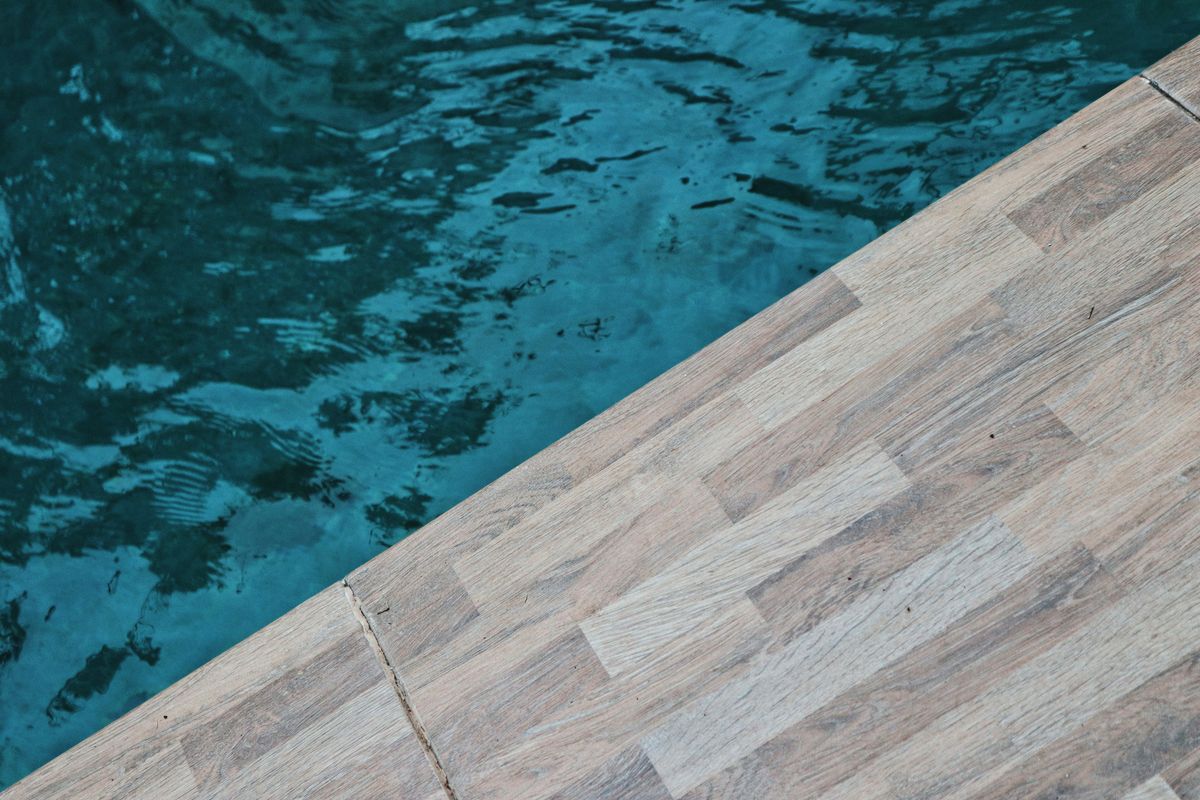 full frame shot of rippled water in the swimming pool