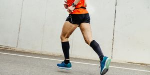 full length of man running