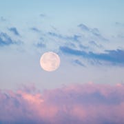 Full Moon over Pink Clouds full moon over pink clouds