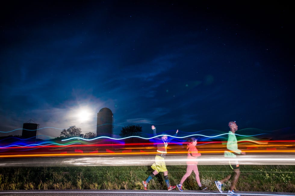 running at night